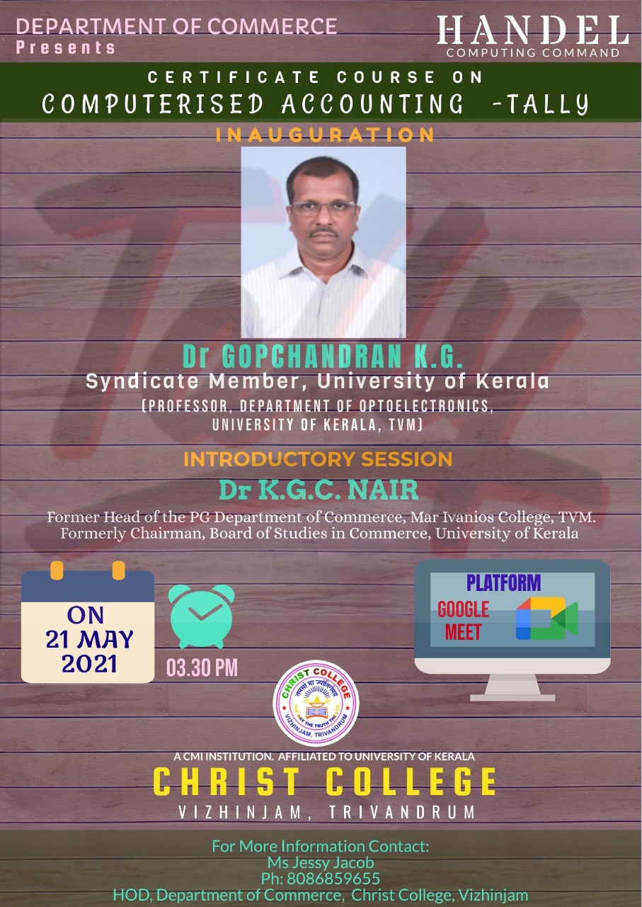 Certificate Course: Computerised Accounting – Tally