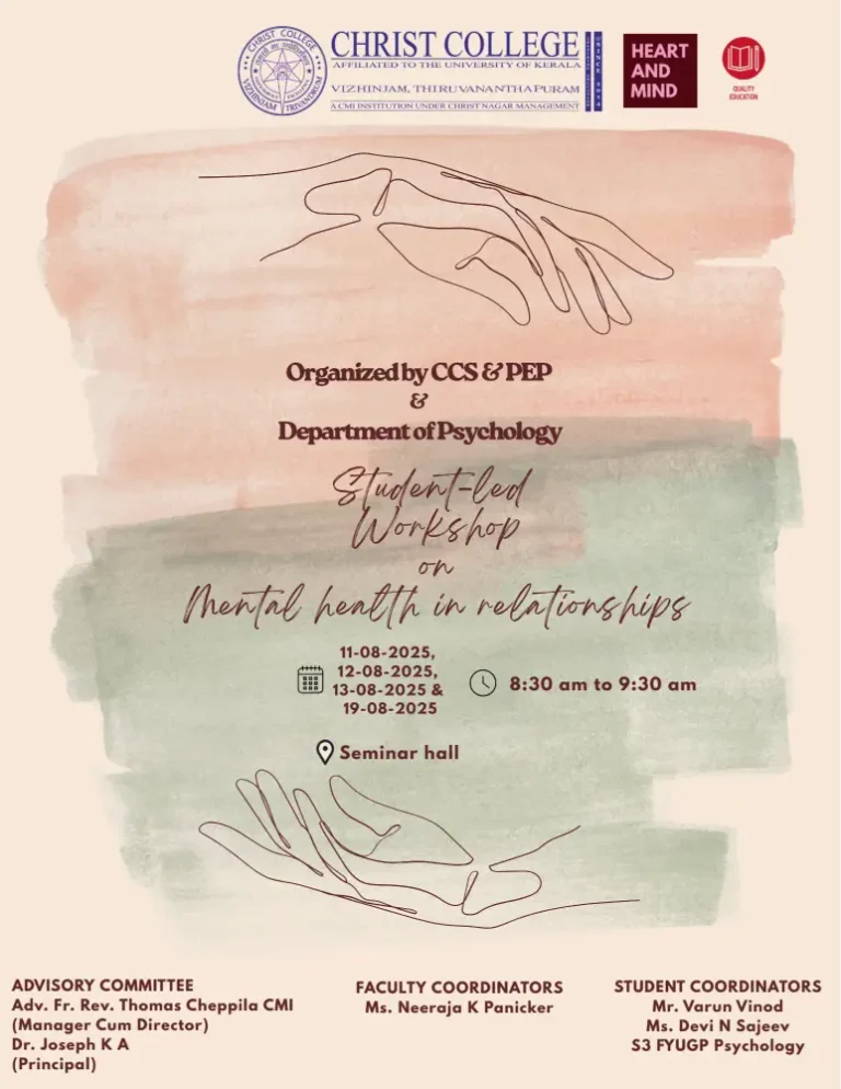 Student-Led Workshop on “Mental Health in Relationships”