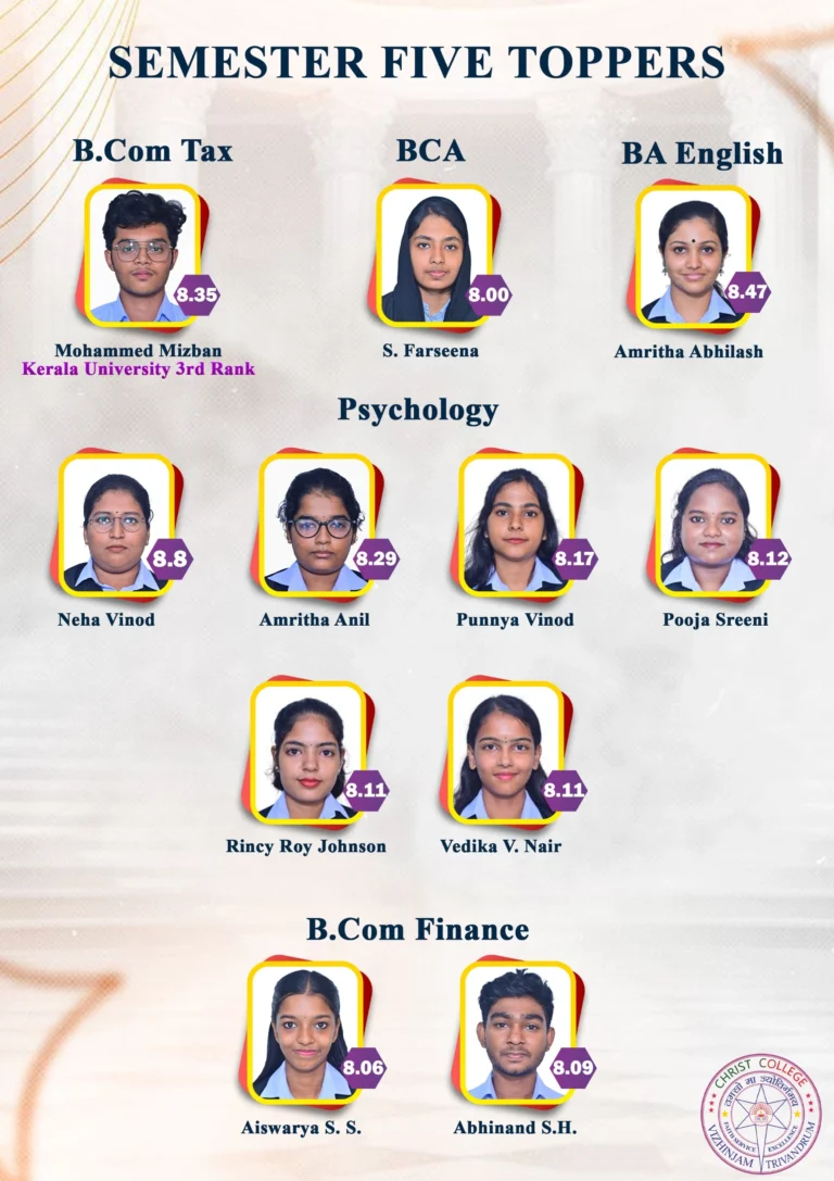 Semester V Toppers : 2025-26