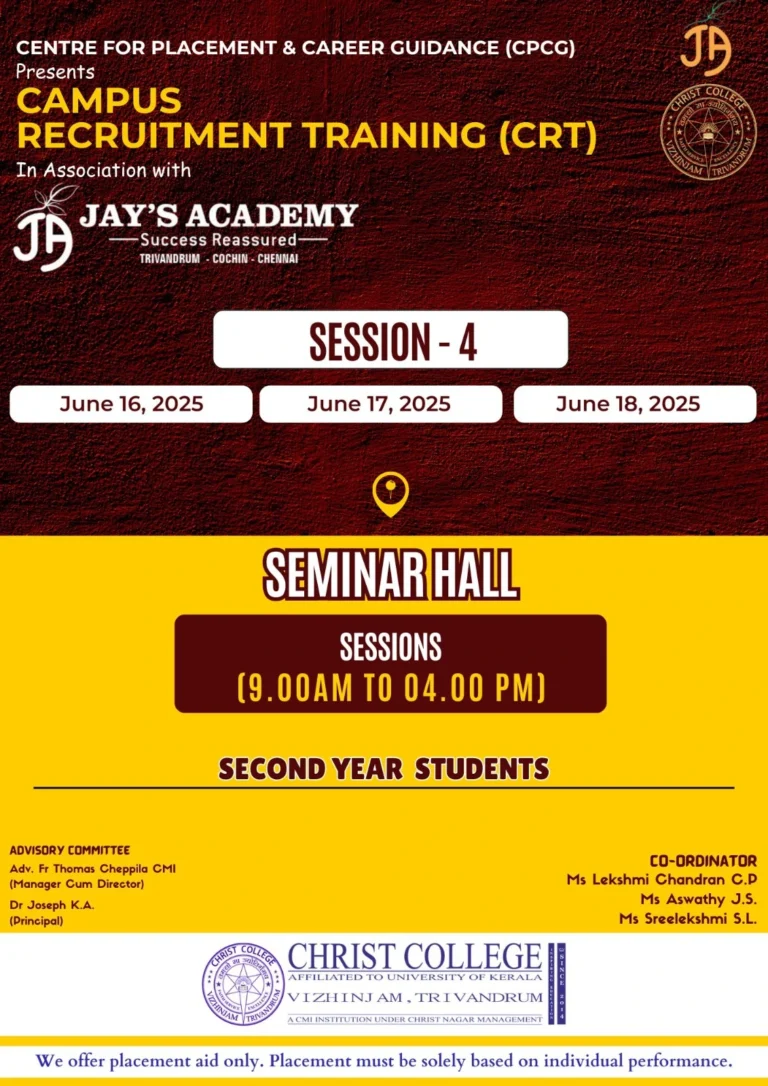 CAMPUS RECRUITMENT TRAINING (CRT) – SESSION 4