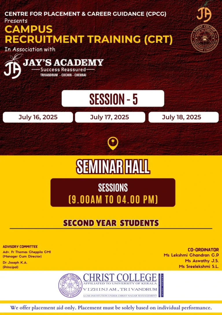 CAMPUS RECRUITMENT TRAINING (CRT) – SESSION 5