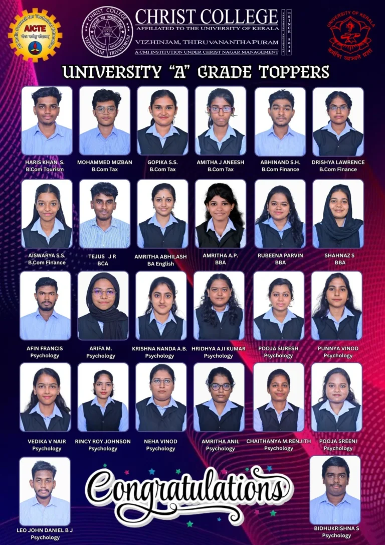 University “A” Grade Toppers
