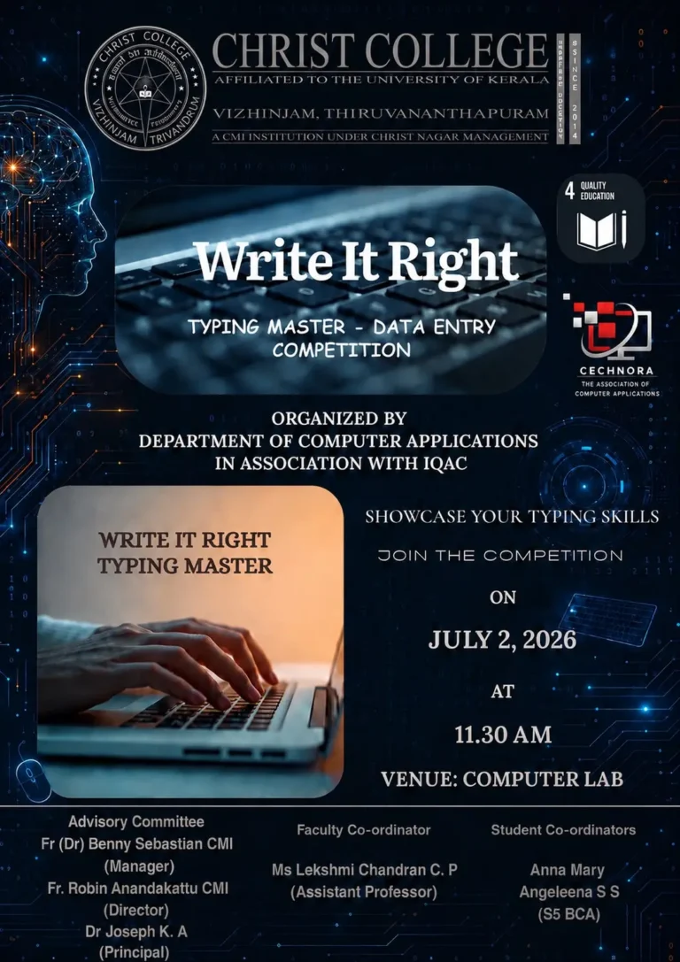 “Write It Right” – Typing Master & Data Entry Competition